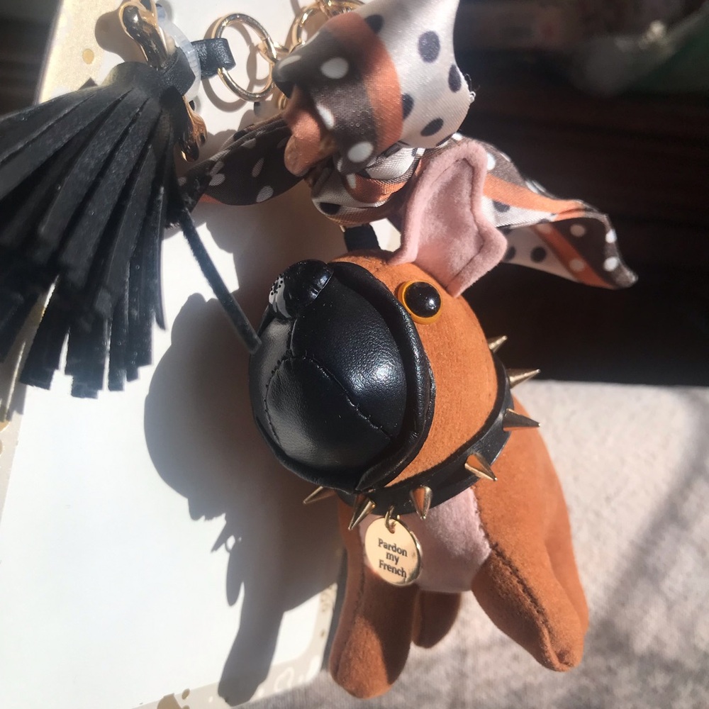 NIB ~ Dog Bag Charm with Spiked Collar